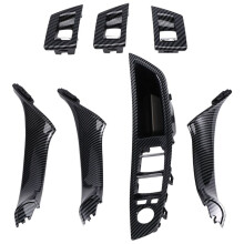 7 Uds Volante una la Derecha RHD para 5 Series F10 F11 Manija de la Puerta Interior del Coche Panel Interior Tirador Cubierta Embellecedora
