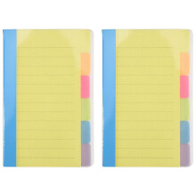 Divisore per Foglietti Appiccicosi Schede per Appunti Appiccicose,Blocchetto per Appunti con Fodera Autoadesiva un Linguette Dai Colori Vivaci, 4X6