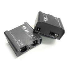 Extension de Fibre Optique Audio 2 Voies XLR Ensemble Émetteur-Récepteur Audio Extender Fibre Audio Équilibré Portée de 20 Prise Britannique