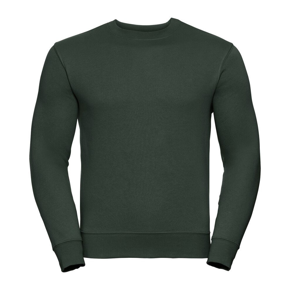 Russell (Xs, Bottle ) Mens Set-In Sweatshirt Green