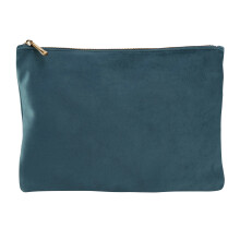 (L, Blue Topaz) Bagbase Velvet Accessory Bag