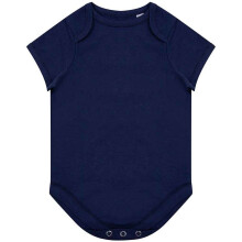 (3 Months, Navy) Larkwood Baby Organic Bodysuit