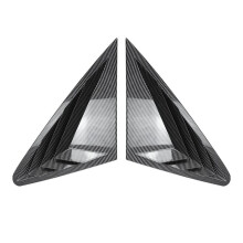 Car Rear Triangular Window Louvers Shutters Blinds Cover Trim for Q5 FY Coupe 2018-2024 Carbon Fiber