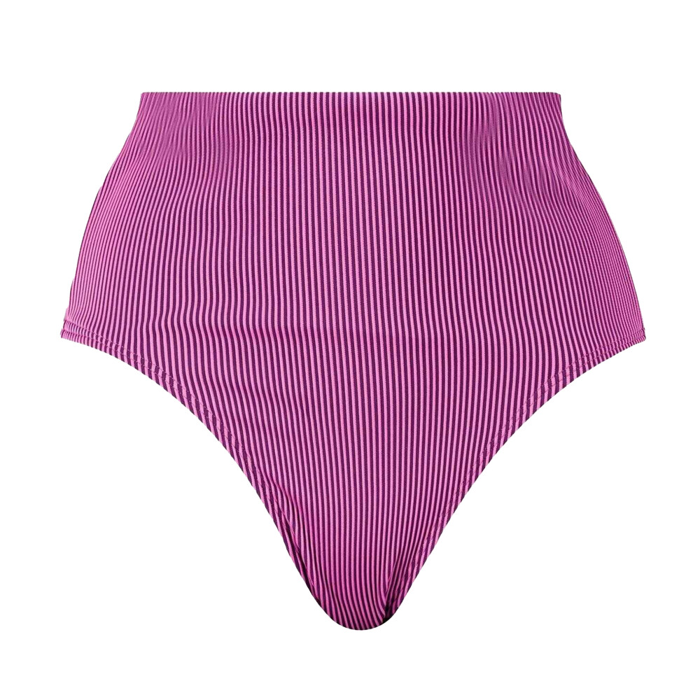 Puma (16 Uk, Pink) Womens/Ladies Stripe High Waist Bikini Bottoms