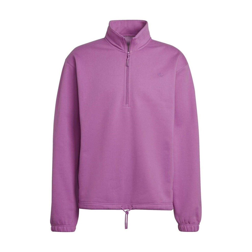 Adidas (S, Purple) Mens Adicolor Contempo Half Zip Sweatshirt