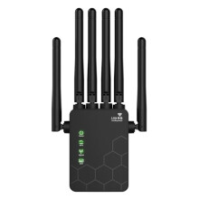 1200M 5G WiFi 6 Signaalversterker met 6 Antennes, Routerverlenger voor Slimme Routers, Wanddoorlatend, Breed Bereik, EU-Stekker