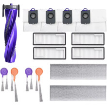 For Flow Vacuum Parts Main Roller Side Brush Large Capacity Dust Bag HEPA Filters Mop Cloth Accessories