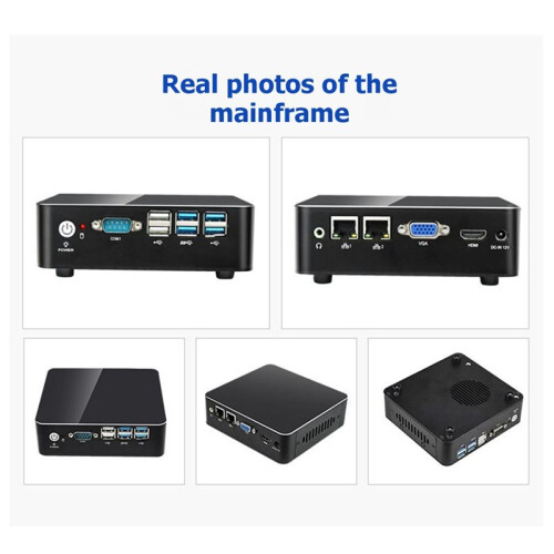 N97 Fanless  PC Dual-Core Processor DDR4 32GB Video Memory SSD/HDD Storage for Home & Offices Use(EU Plug)