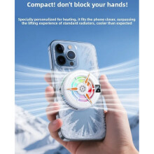Magnetic Semiconductor Phone Cooler RGB Lights Digital DisplayCooling Fan Freeze Radiator for Gaming Tablet Streaming