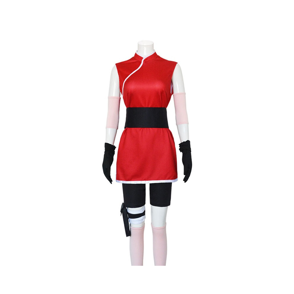 (XXXL) Sakura Haruno Inspired Cosplay Costume Women Ninja Outfit Anime Character Convention Wear