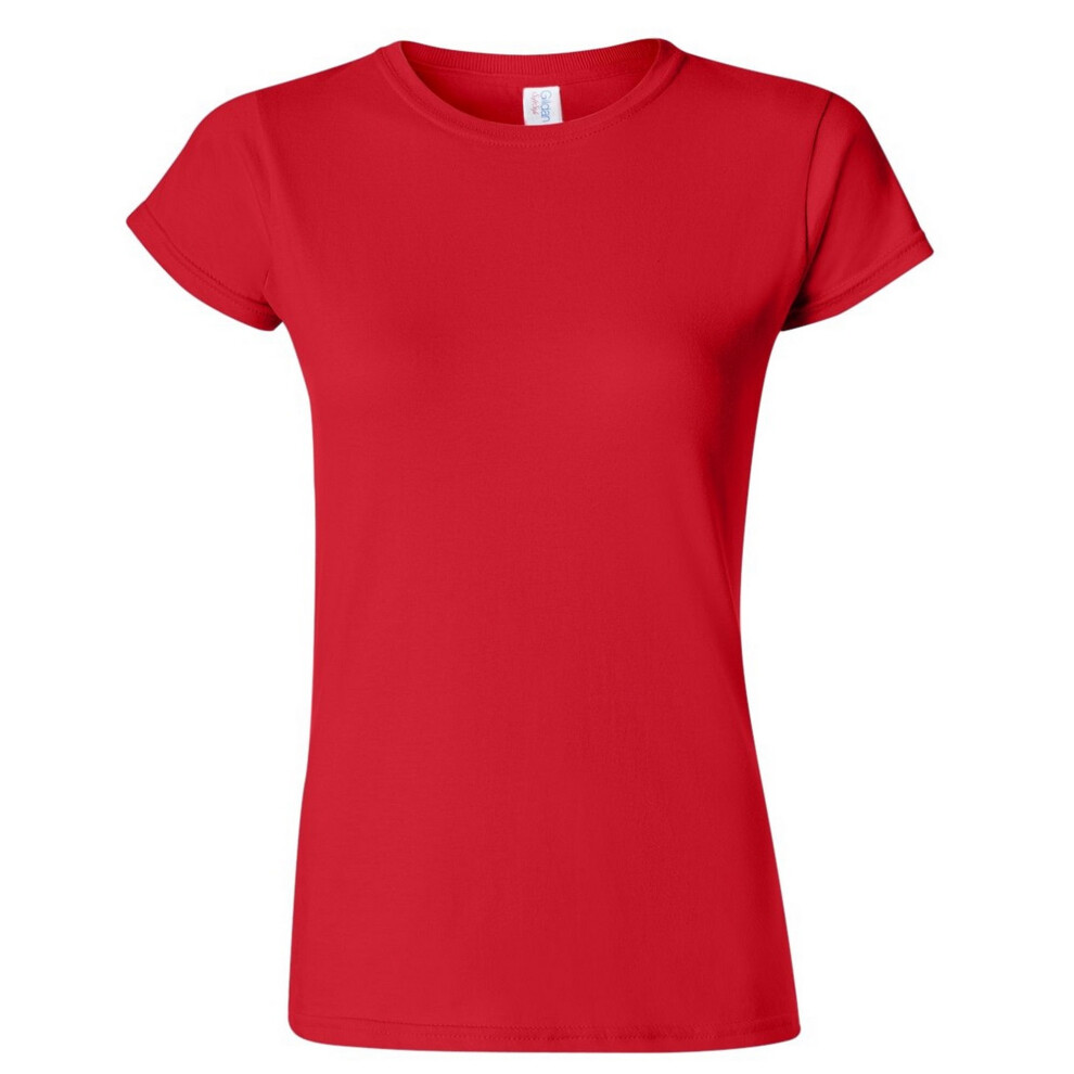 Gildan (L, ) Ladies Soft Style Short Sleeve T-Shirt Red