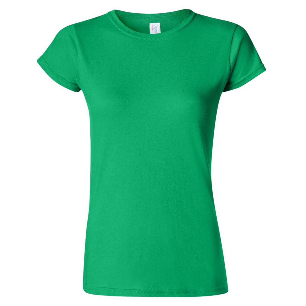 Gildan (L, Irish ) Ladies Soft Style Short Sleeve T-Shirt Green