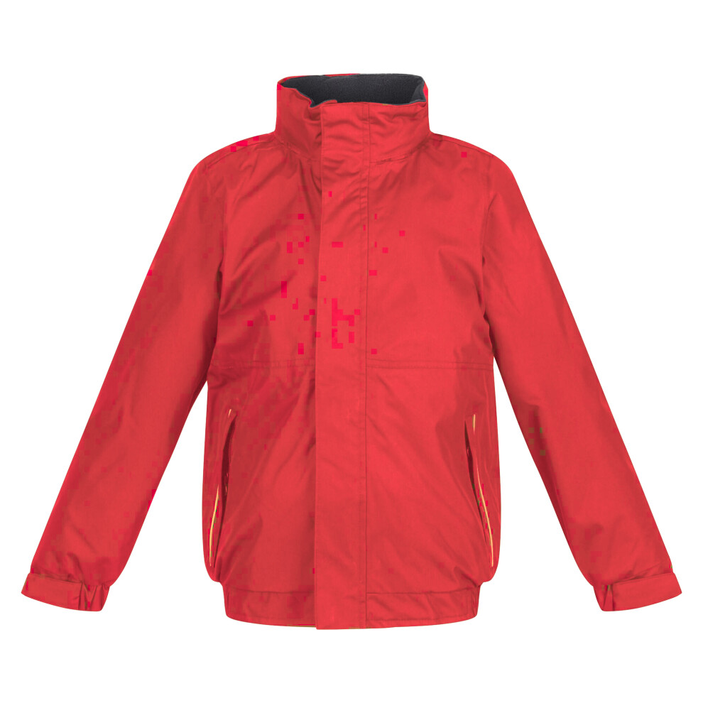 Regatta (36, Classic /Navy) Kids Unisex Thermoguard Fleece Lined Dover Jacket (Windproof & Waterproof) Red