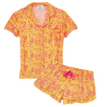 Mentally Exhausted Women's Snakeskin Print Short Pyjama Set
