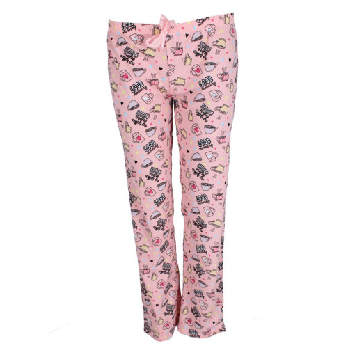Roll Outta Bed Women's Patterned Knit Open Bottom Pyjama Pants