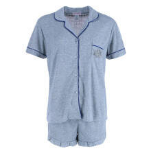 Overslept Women's Shorts Pointelle Elephant Notch Pyjama Set