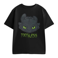 (3-4 Years, Black) How To Train Your Dragon Boys Toothless Short-Sleeved T-Shirt