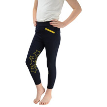 (5-6 Years, Navy/Yellow) HyPERFORMANCE Childrens/Kids Stella Riding Tights