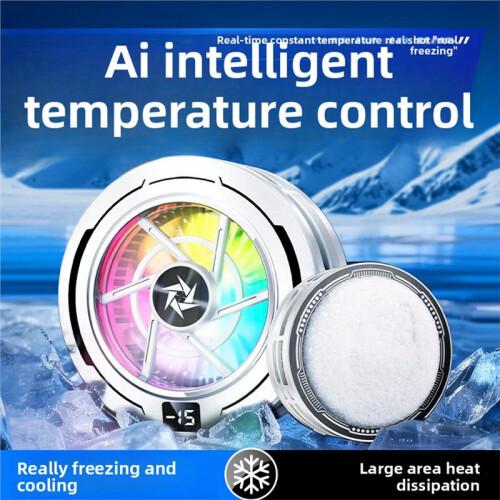 Phone Heat Mobile Phone Cooler Digital Display Semiconductor Cooling Icing Cooling Gaming Live Silent Operation 2