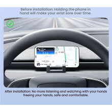 For Model 3 Y Highland 2025 Liquid Silicone Rubber Car Phone Holder No Trace Clip- for Dashboard Air Vent
