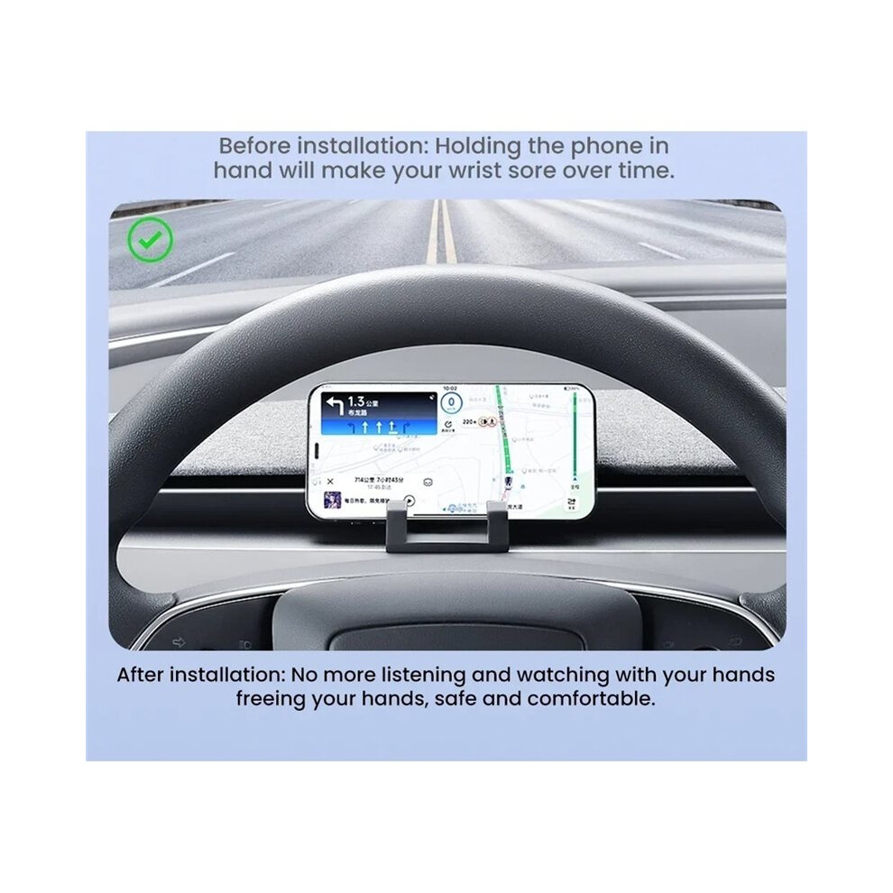 For Model 3 Y Highland 2025 Liquid Silicone Rubber Car Phone Holder No Trace Clip- For Dashboard Air Vent 6031300626779