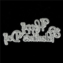 Happy Valentine's Day Metal Cutting Dies Scrapbooking Steel Craft Die Cut Create Stamps Embossing Card Stencil Decorative
