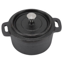 Gietijzeren Pot Dutch Oven met Deksel Dubbele Laag Traditionele Dikke Pot met Handvat voor Slowcooking Keuken Diameter 10 cm