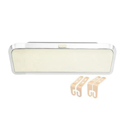 Multi-Functional Car Tissue Box with Hooks for Organizing Travel  Creamy White