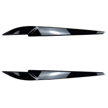 Auto-Frontscheinwerfer-Augenbrauen-Lampenbrauen-Abdeckung für  X5 F15 X6 F16 2014-2018 Autozubehör Schwarz