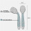 Silicone & PP Children'S Training Tableware Set - Soft Twist Fork and Spoon for Learning to Eat 7