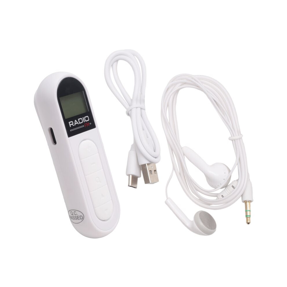 Pocket Fm Radio 300Mah Rechargeable Portable 76-108Mhz Radio With Backlight Lcd Display Wired 3.5Mm Headphones 4713667877415