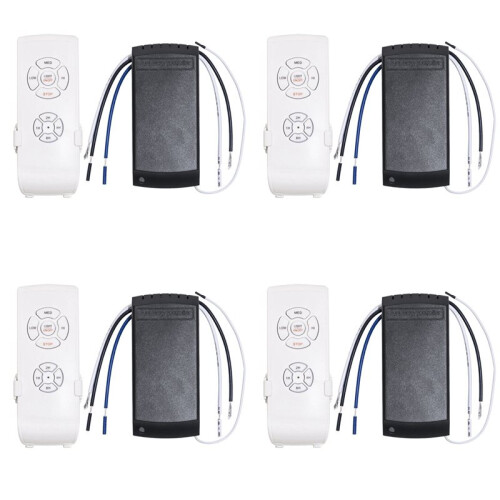 4X Universal Ceiling Fan Lamp Remote Control Kit Adjusted Wind Speed Transmitter Receiver Timing Control  220V