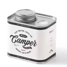 Coffee Bean Sealed Can Outdoor Camping Tin Box Food Grade Packaging Storage Fresh Breathing Tin Can White