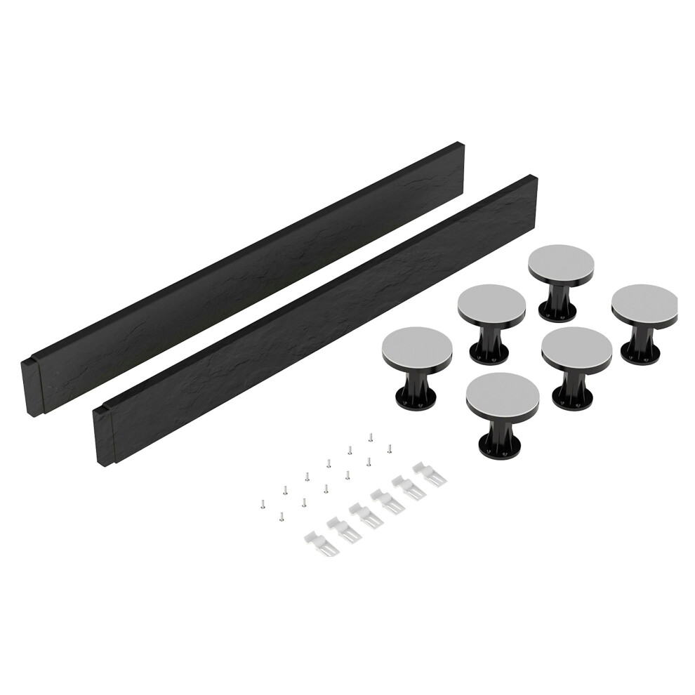 Balterley Shower Tray Leg Set - Slate - For 700Mm-900Mm Square & Rectangular Resin Trays Grey