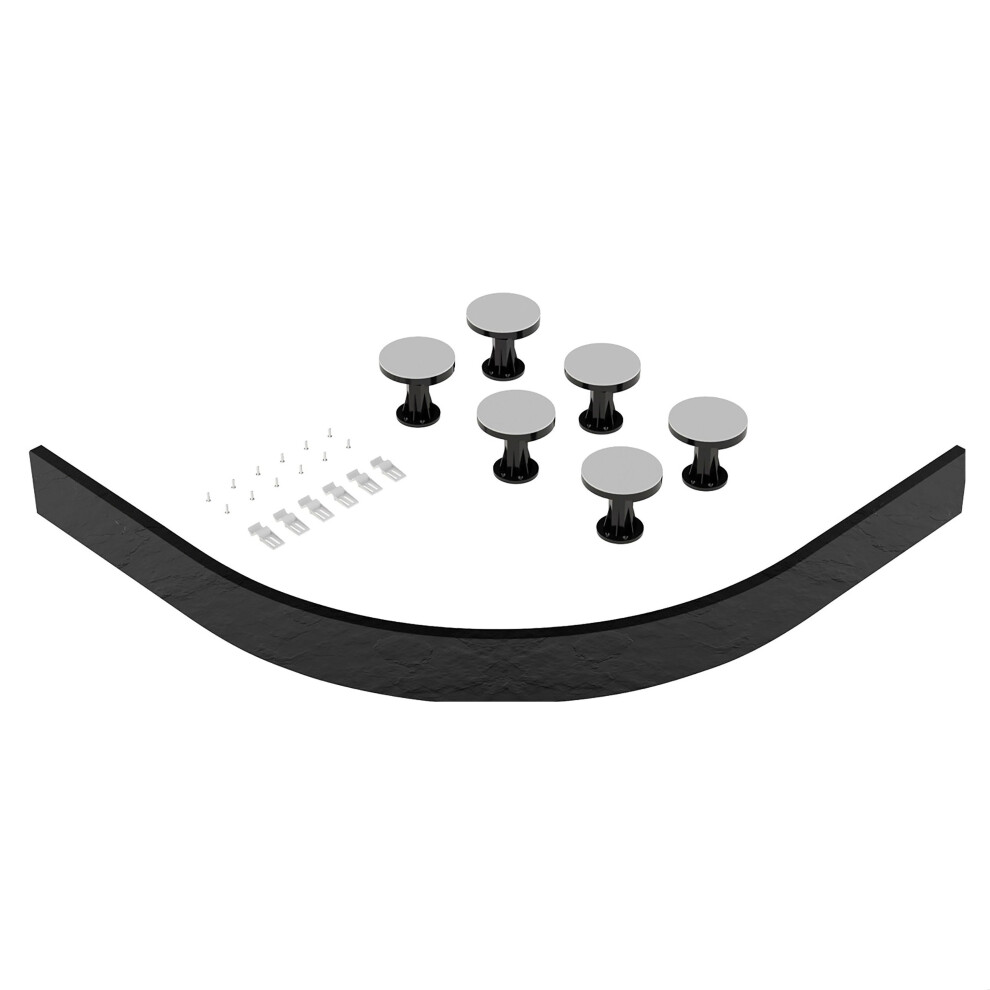 Balterley Shower Tray Leg Set - Slate - For 700Mm-900Mm Quadrant Resin Trays Grey