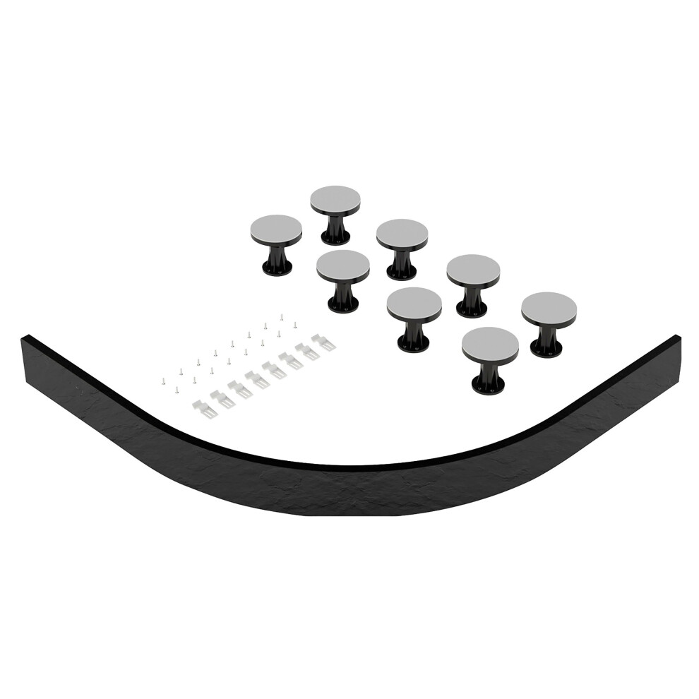 Balterley Shower Tray Leg Set - Slate - For 1000Mm-1200Mm Quadrant & Offset Resin Trays Grey