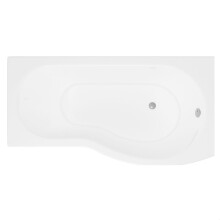 Modern Bathroom B Shaped Right Hand Shower Bath, 1700 x 900 x 415mm