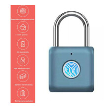 Fechadura de ImpressãO Digital BioméTrica à Prova D'áGua Fechadura de Porta Sem Chave SegurançA Antirroubo Cadeado RecarregáVel USB