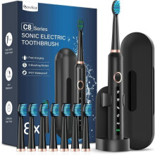 Escova de dentes elétrica Coulax Sonic, preta