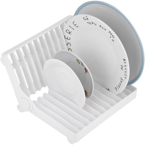 Dish Drying Rack Plastic Foldable Dish Drainer Home Kitchen