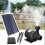Mini bomba de água solar com motor, 800L/H 50 W. 1
