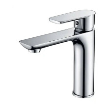 Badezimmer-Waschtischarmatur, quadratischer Griff, Messing, Warm- und Kaltwasseranschluss