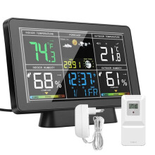Temperature and humidity meter, black