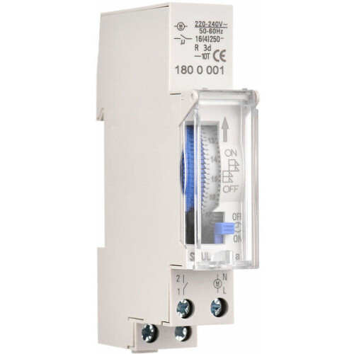 24-hour mechanical timer, 15-minute minimum timer, montu