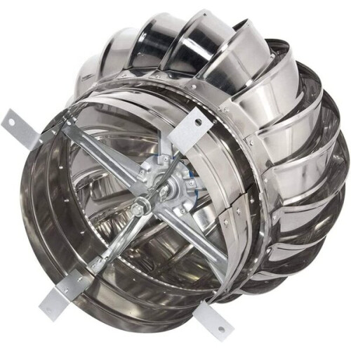 Robust and durable wind turbine rotating smoke extractor, Ø160