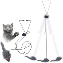 KAPAK - Set di giocattoli interattivi per gatti: piuma retrattile in 2 pezzi