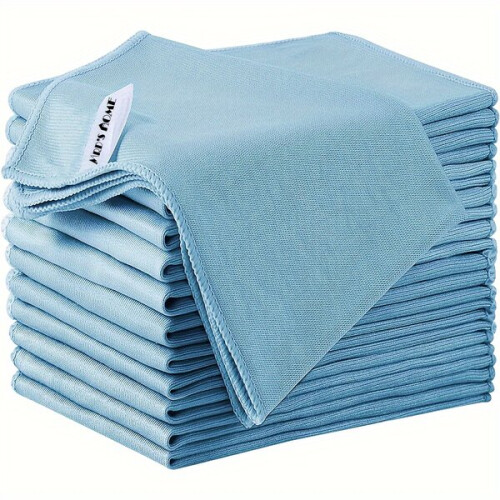 6/12pcs Lint-Free Microfiber Window Cleaning Cloths