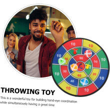 Boys and Girls-Friendly Board Set 36cm Soft Dartboard 6pcs Sticky Balls 6pcs Darts Great for Hand-Eye Coordination