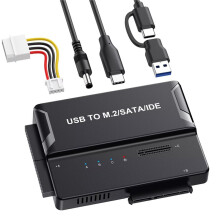 USB 3.2 to M.2 NVME IDE Hard Disk Adapter 2.5/3.5 Inch HDD SSD Optical Drive Data Transfer for Laptop EU-PLUG