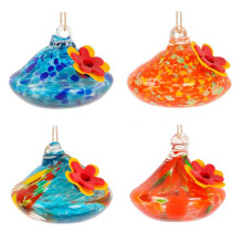 4Pcs Blown Glass Feeder for Outdoors Hanging, Ant & Bee Resistants W